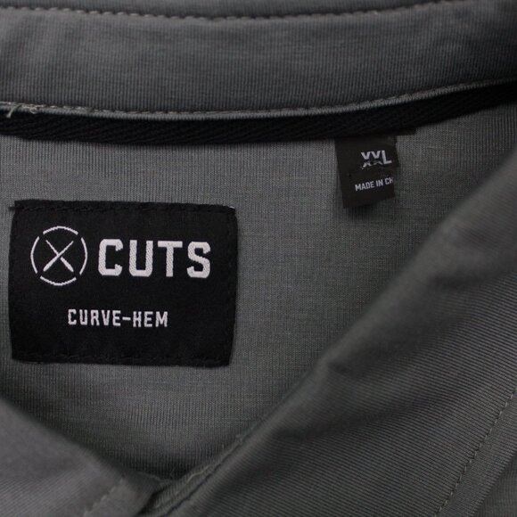 Cuts Curve-Hem Polo Shirt Adult 2XL XXL Green PYCA Pro Short Sleeve Pullover - Picture 7 of 13